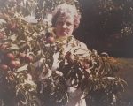 Grandma in her garden in Brampton