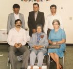 Helen with Clayton (top right),Howard, Raymond,Arthur(seated)Emma 75th birthday.